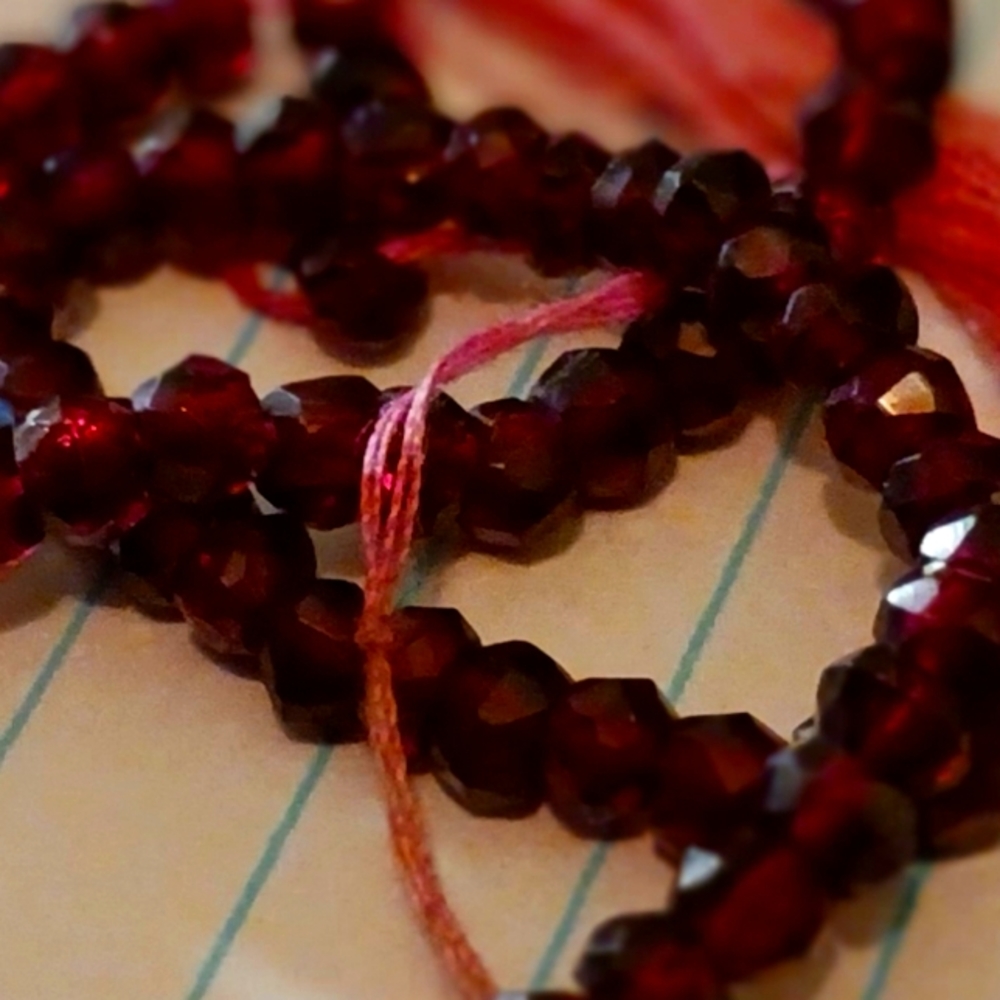 Dark Red Garnet Beads